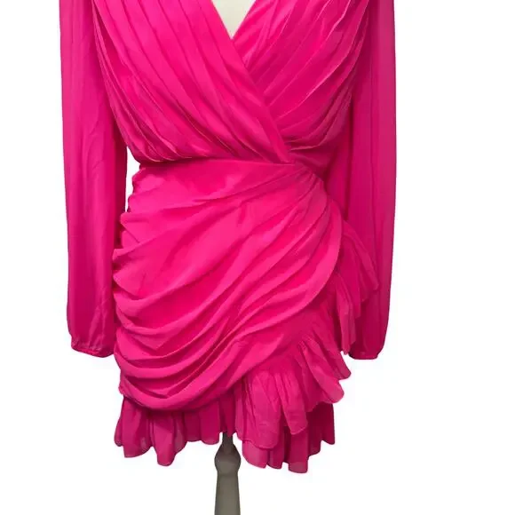 Showpo Can I Be Your Honey Mini Dress Hot Pink NWT Women’s 6 Barbiecore Coquette - Picture 8 of 16
